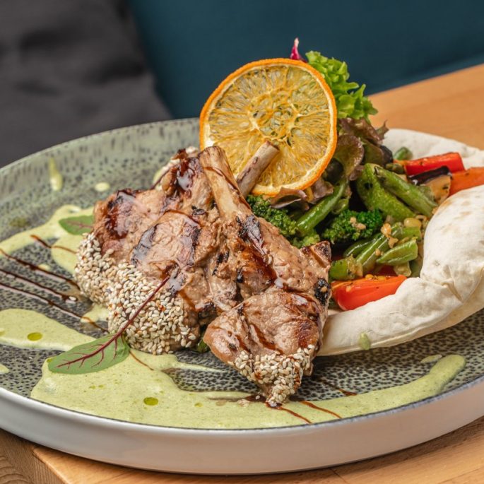 Grilled Veal Square With Vegetables